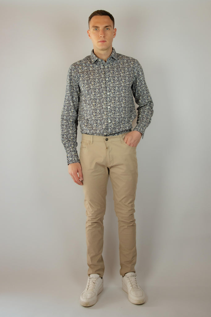 Pantalone lungo beige in cotone leggero C/ALAN BEIGE EGG FAMILY 