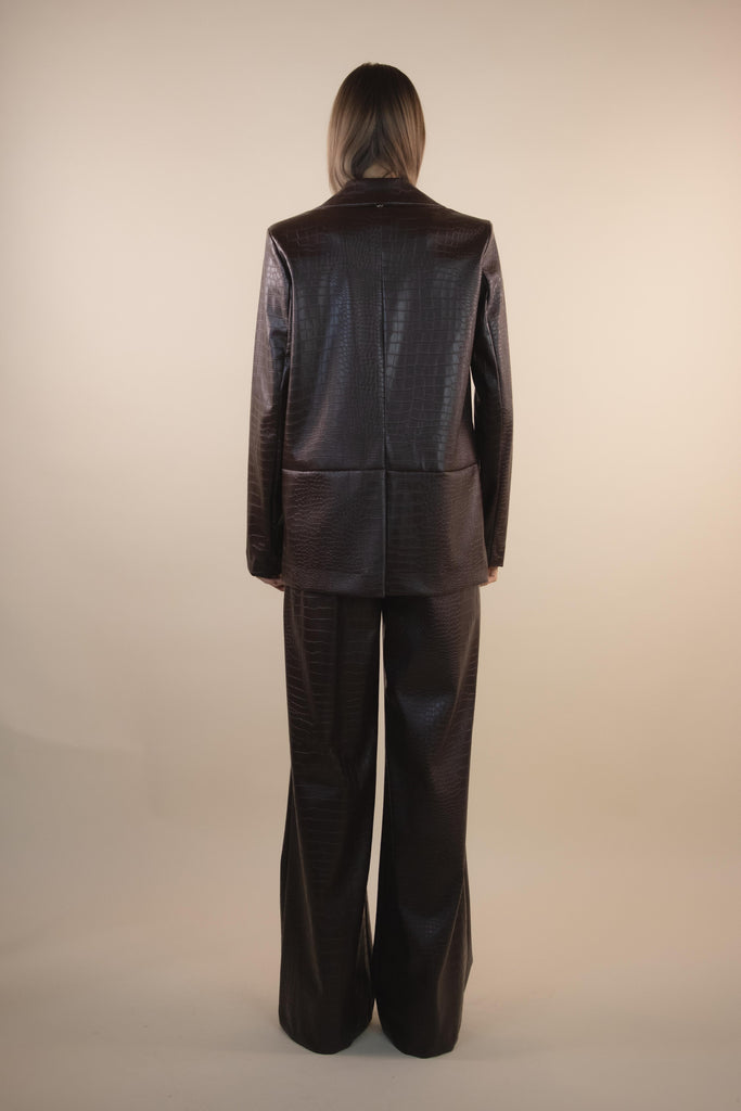 Blazer in ecopelle moro H504/36 MORO EGG FAMILY 