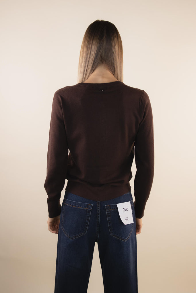 Maglia con bottoncini cacao PK20025 CACAO EGG FAMILY 