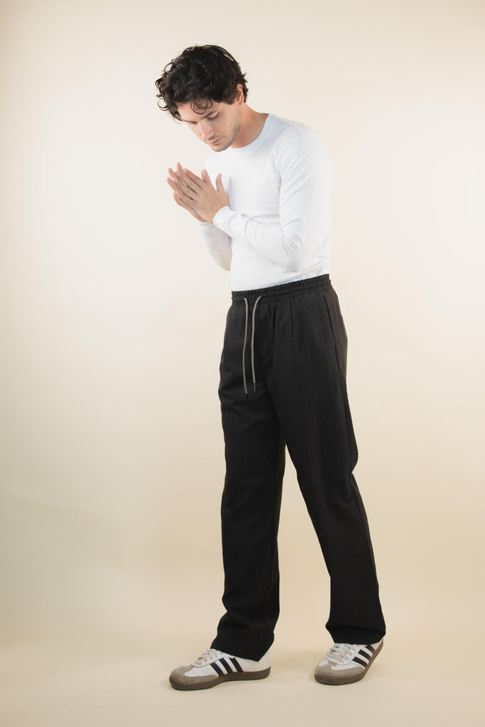 Pantalone a righe Grigio Scuro EGG/2513 GRIGIO SCURO EGG FAMILY 