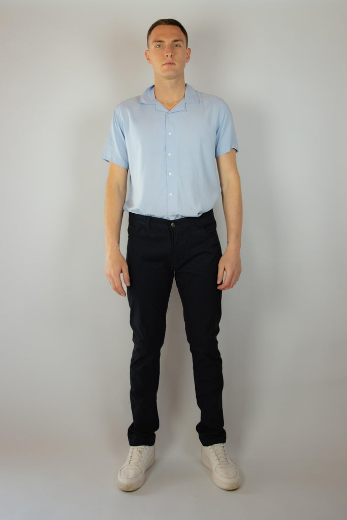 Pantalone lungo blu in cotone leggero C/ALAN BLU EGG FAMILY 