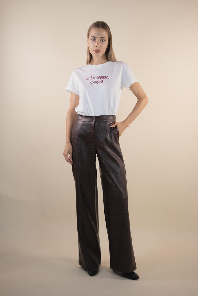 Pantalone ecopelle moro H101/36 MORO EGG FAMILY 