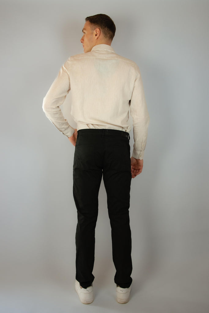 Pantalone lungo nero in cotone leggero C/ALAN NERO EGG FAMILY 