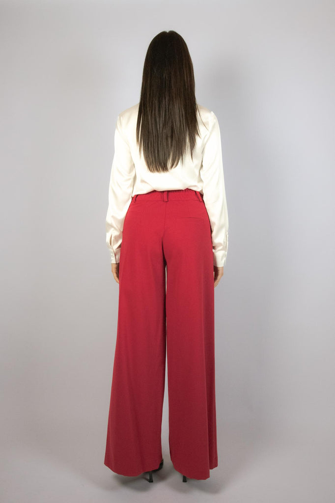 Pantalone a palazzo rosso India in punto Milano G193/1 INDIA EGG FAMILY 