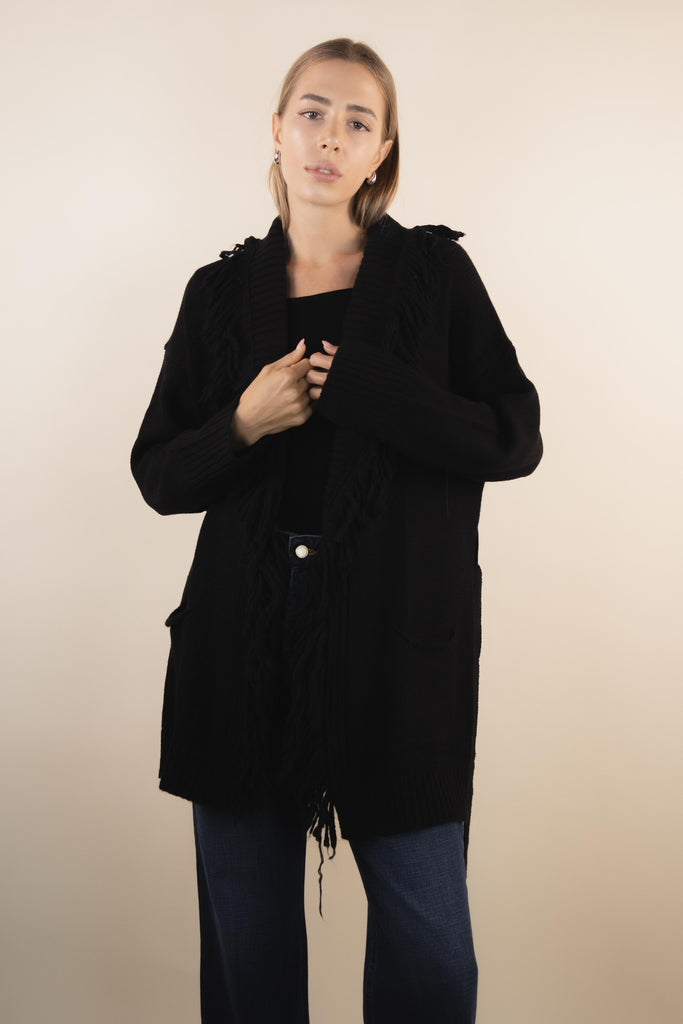 Cardigan Nero CR1033 NERO EGG FAMILY 