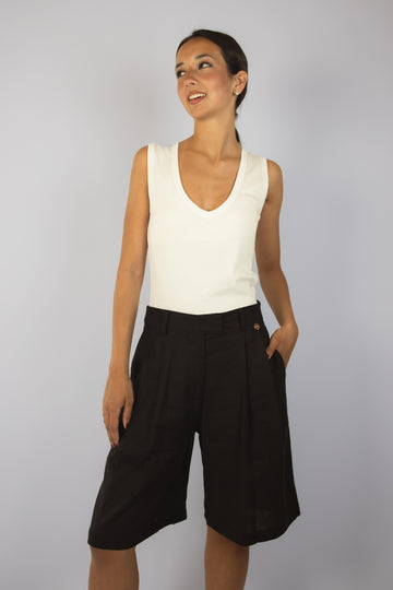 Top bianco con scollo a V TPC0083 BIANCO EGG FAMILY 