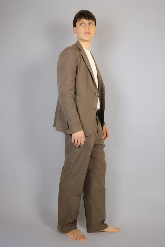 Pantalone di colore moka gamba dritta EGG/2506 MOKA EGG FAMILY 