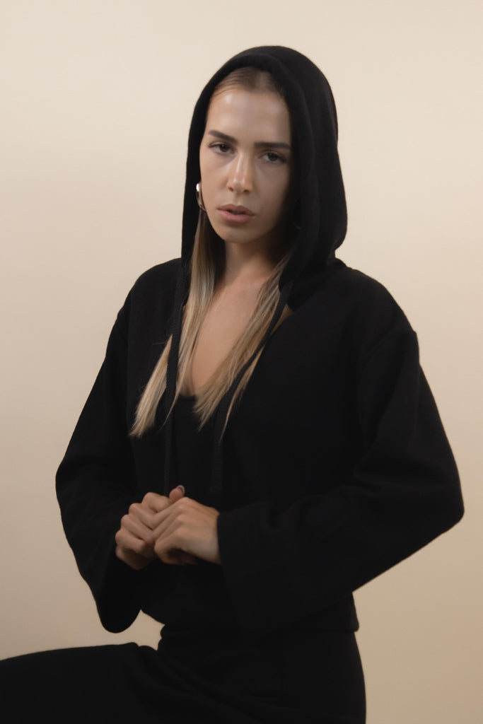 Felpa in maglia nero W1LISI 08 NERO EGG FAMILY 