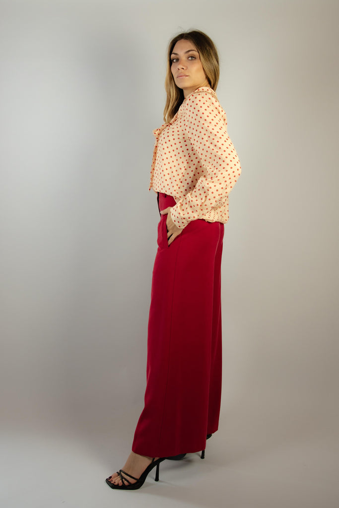 Camicia in viscosa rosa a pois rossi 7385 VARIANTE 1 EGG FAMILY 