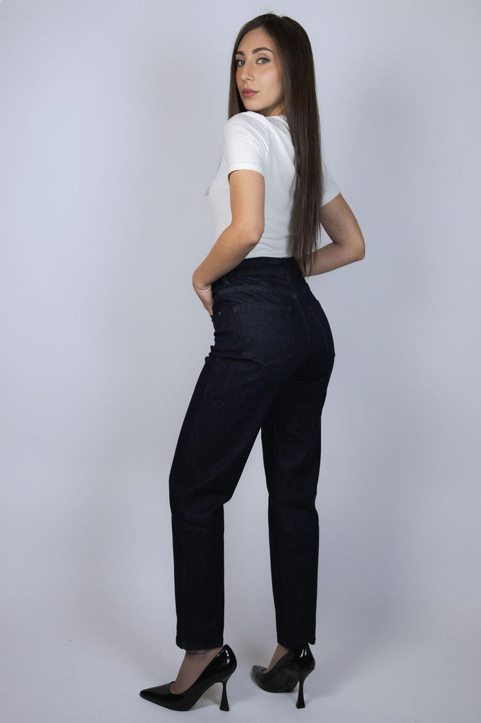 Jeans denim scuro mom fit ZG956 DENIM EGG FAMILY 