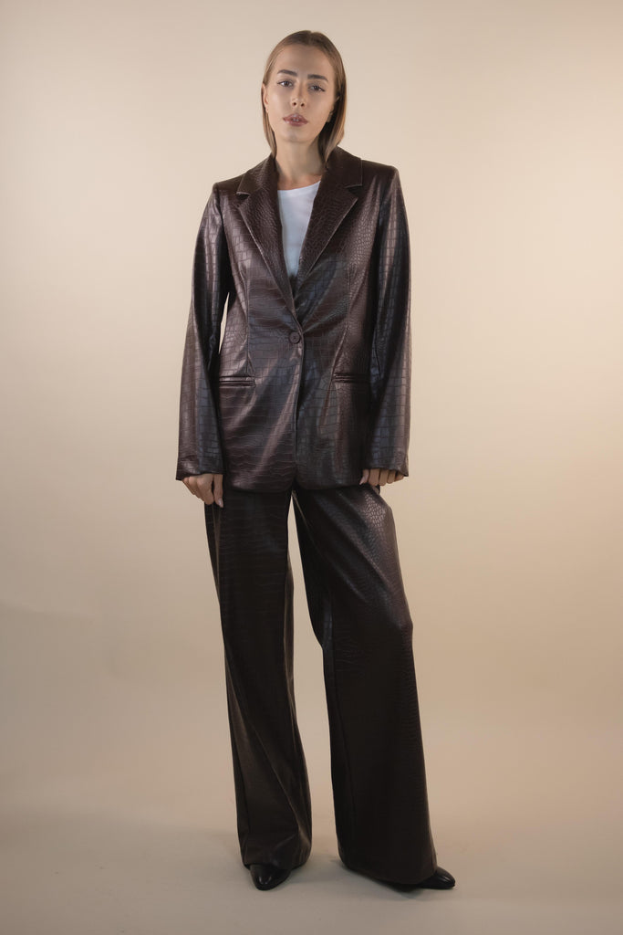 Pantalone ecopelle moro H101/36 MORO EGG FAMILY 