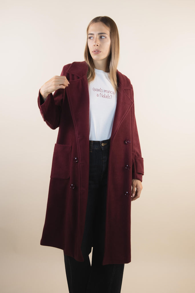 Cappotto leggero bordeaux sfoderato ZK4275T48 BORDEAUX EGG FAMILY 