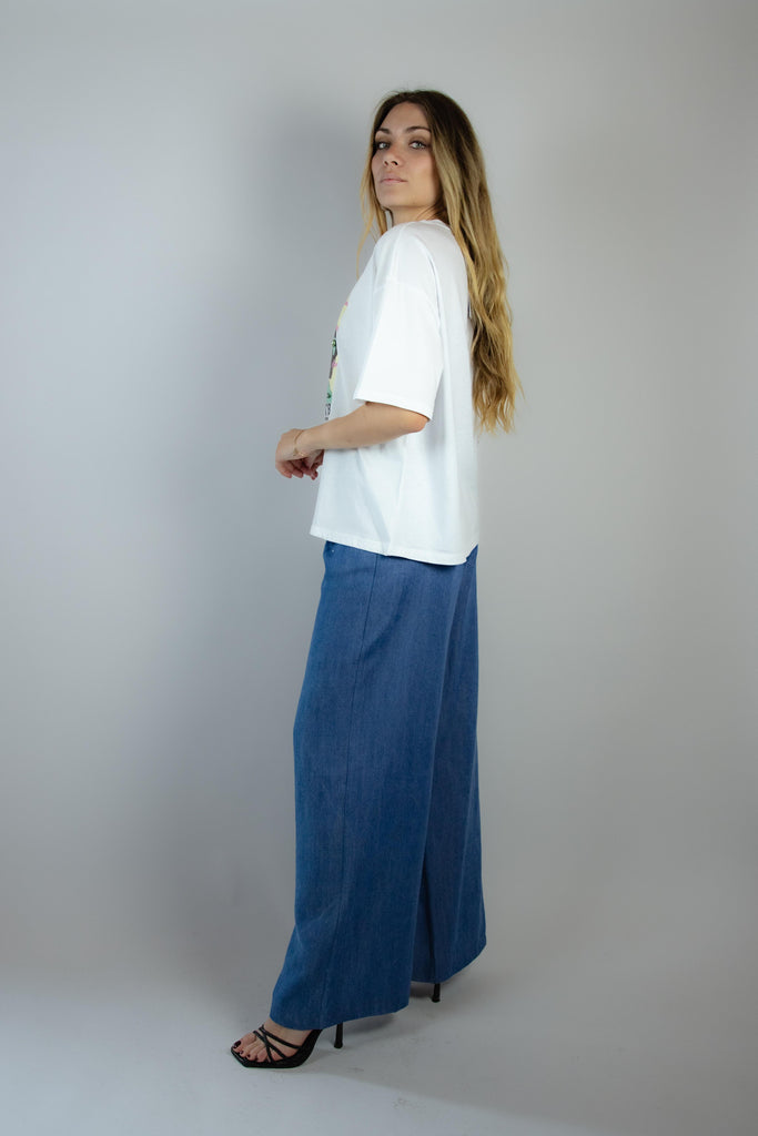 T-shirt bianca con stampa Irresistible IRRESISTIBILE BIANCO EGG FAMILY 