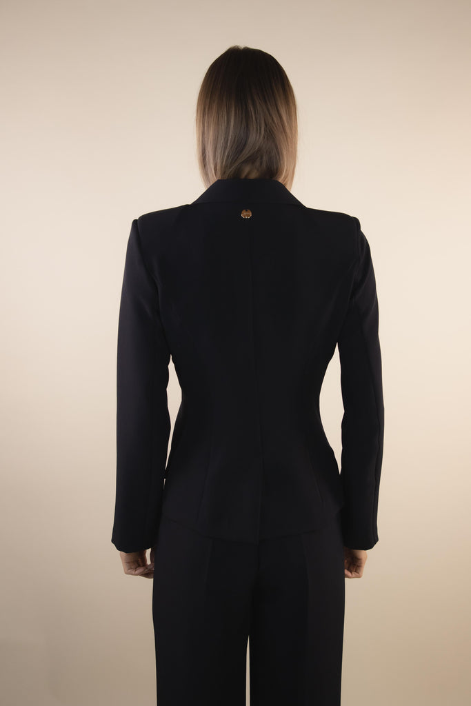 Blazer nero doppio petto H528/29 NERO EGG FAMILY 