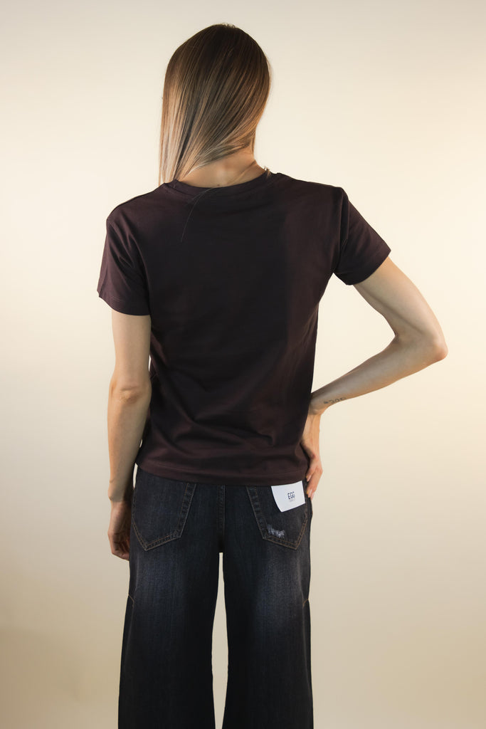 T-shirt moro ricamo Ferie W1PLACIDO 04 FERIE MORO/PANNA EGG FAMILY 