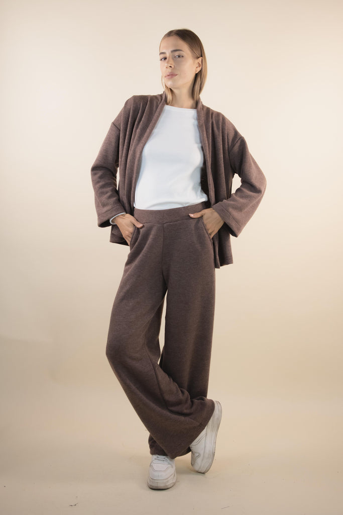 Pantalone comodo lungo moro W1LISI 23 MORO EGG FAMILY 