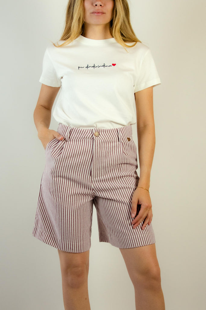 T-shirt bianca per dindirindina W2MARTINEZ03 PANNA EGG FAMILY 