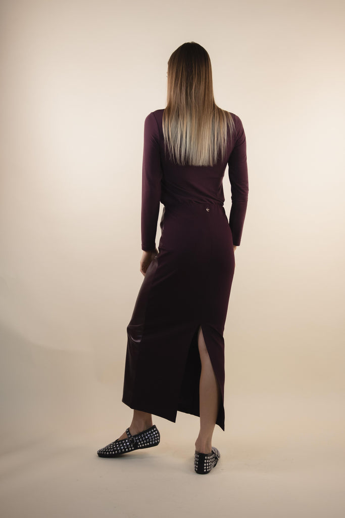 Maglia con scollo quadrato amarone H413/6 AMARONE EGG FAMILY 