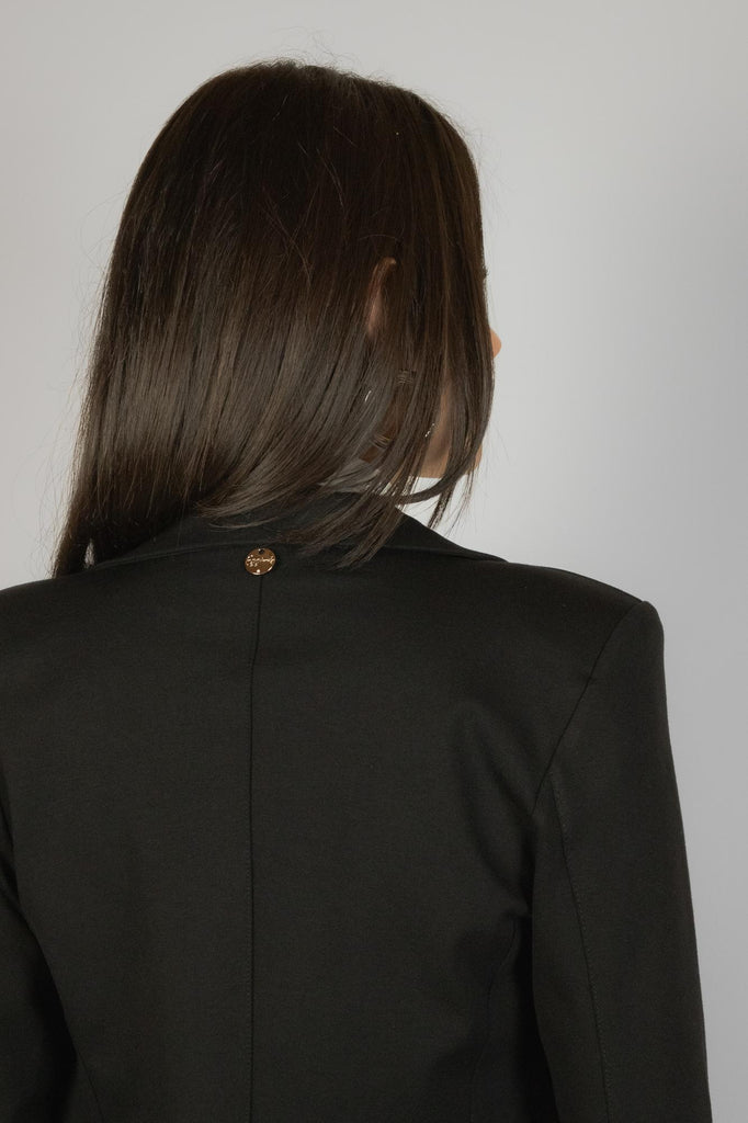 Blazer nero in punto Milano Ambra AMBRAT16 NERO EGG FAMILY 