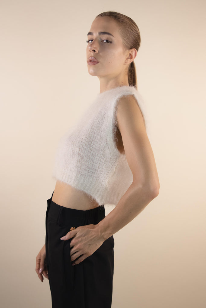 Gilet bianco naturale GL664-01 NATURALE EGG FAMILY 