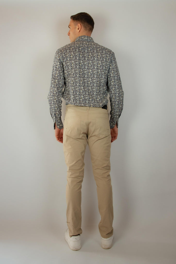 Pantalone lungo beige in cotone leggero C/ALAN BEIGE EGG FAMILY 