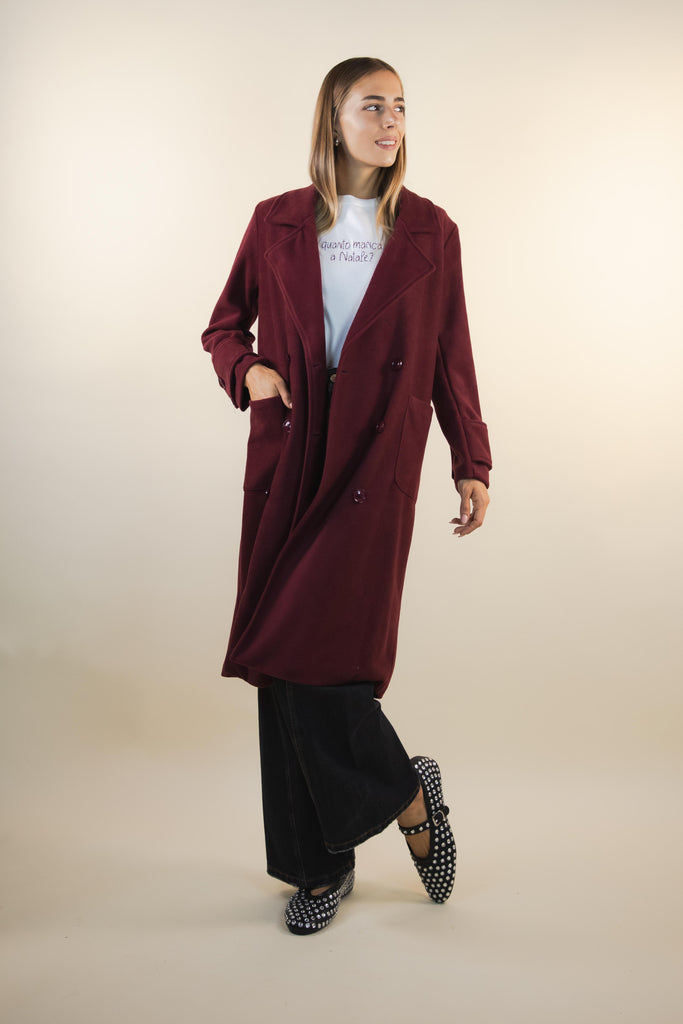 Cappotto leggero bordeaux sfoderato ZK4275T48 BORDEAUX EGG FAMILY 