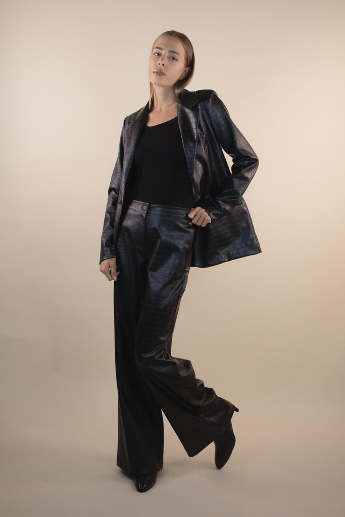 Blazer ecopelle nero H504/36 NERO EGG FAMILY 