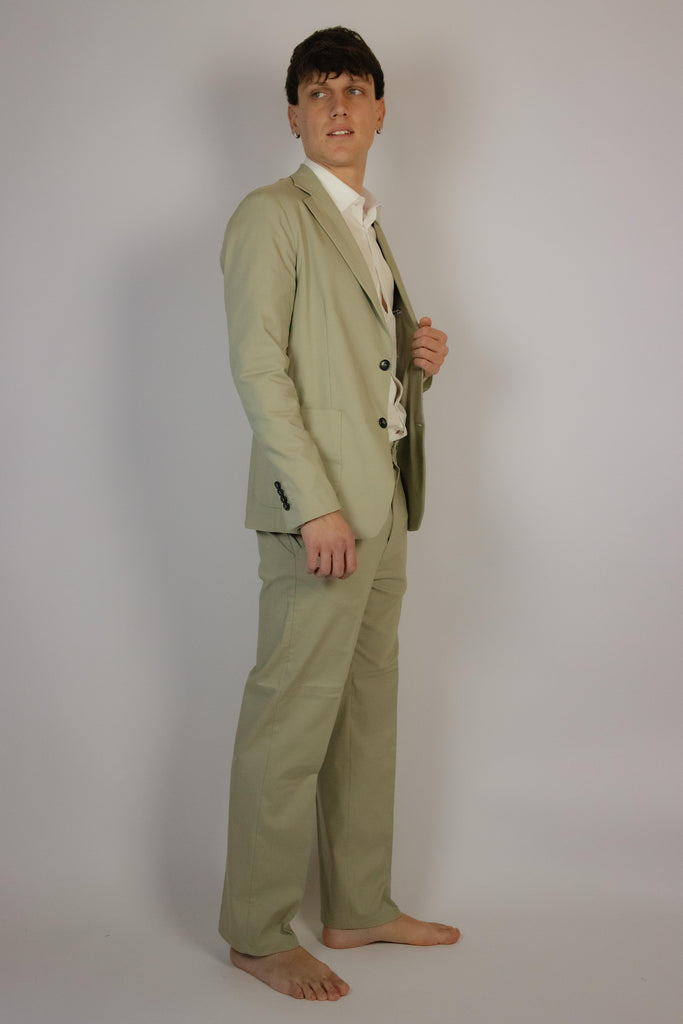 Pantalone lungo color sabbia gamba dritta EGG/2506 DESERT EGG FAMILY 