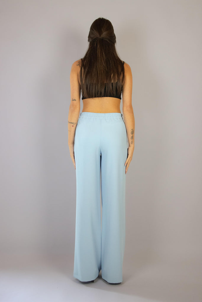 Pantalone palazzo azzurro chiaro 101/24 AZZURRO EGG FAMILY 