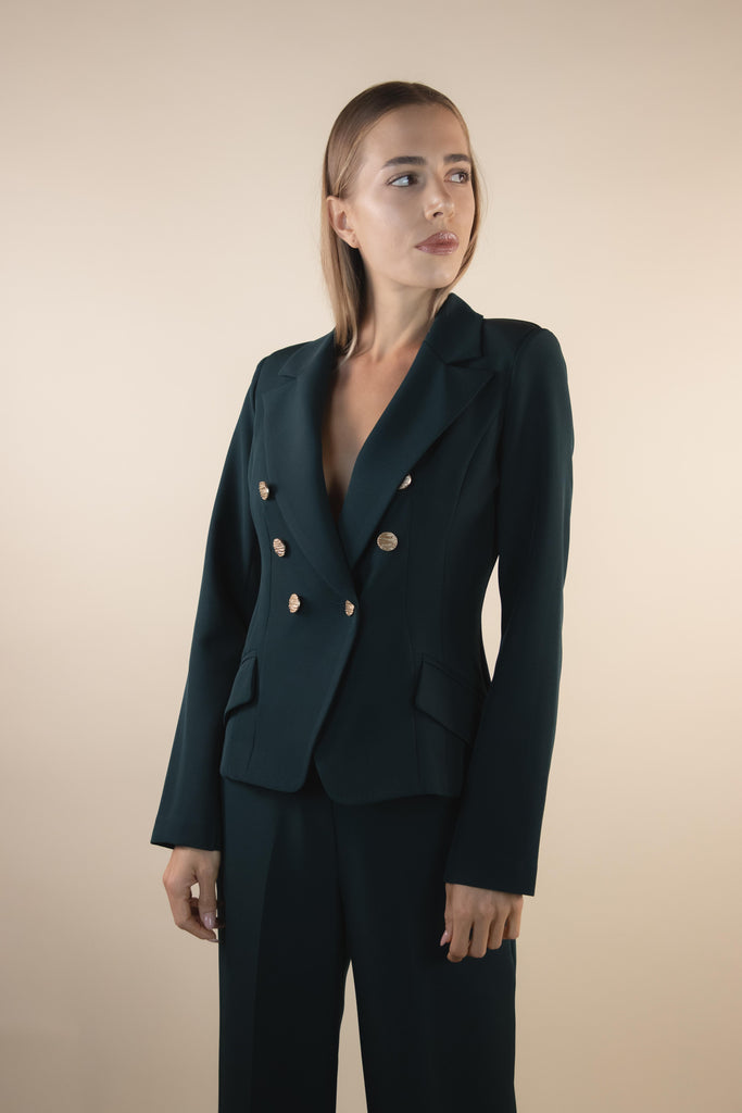 Blazer verde foresta doppio petto H528/29 FOREST 1488 EGG FAMILY 