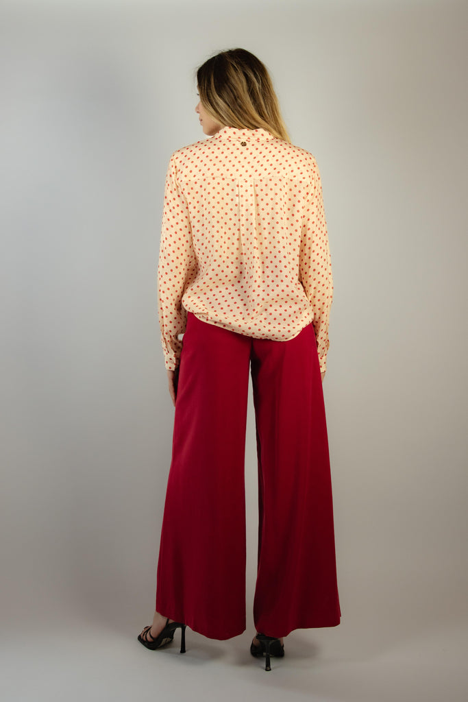 Camicia in viscosa rosa a pois rossi 7385 VARIANTE 1 EGG FAMILY 