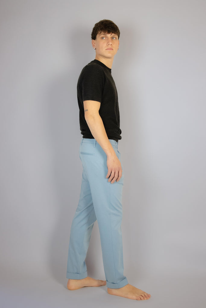 Pantalone carta da zucchero con risvolto in punto Milano EGG/2502 C.ZUCCHERO EGG FAMILY 