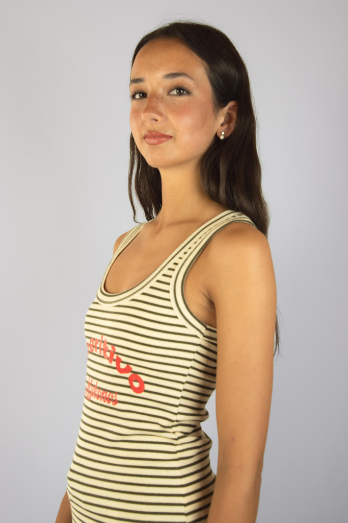 Canotta a righe microcostina - Aperitivo a Mykonos APERITIVO MYKONOS MILITARE EGG FAMILY 