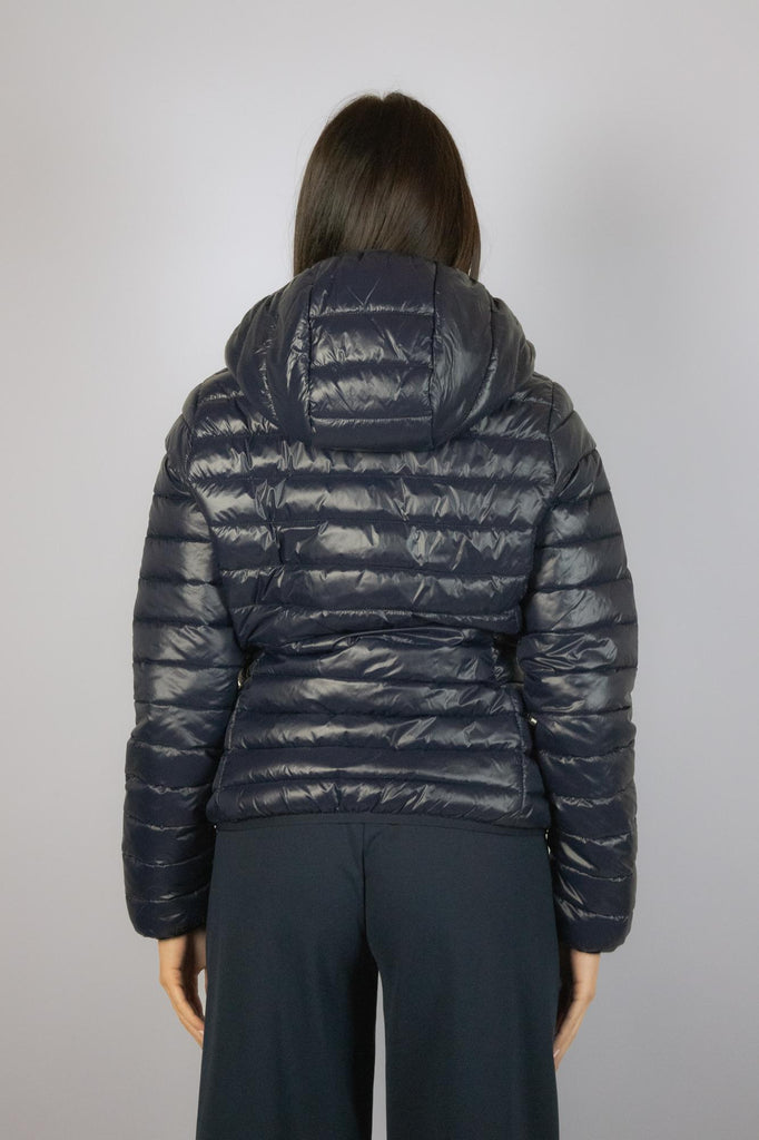 Piumino leggero blu con cappuccio PK14010 BLUE EGG FAMILY 