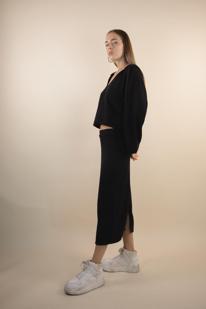 Gonna  longuette Nera W1LISI 17 NERO EGG FAMILY 