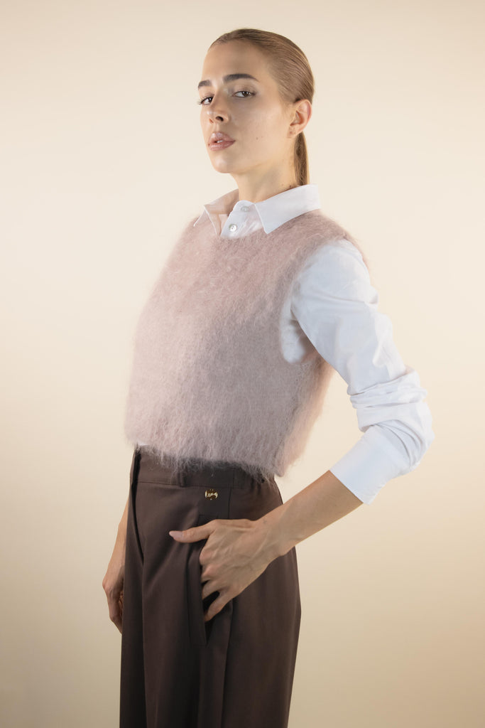 Gilet rosa chiaro GL664-01 BEIGE 385 EGG FAMILY 