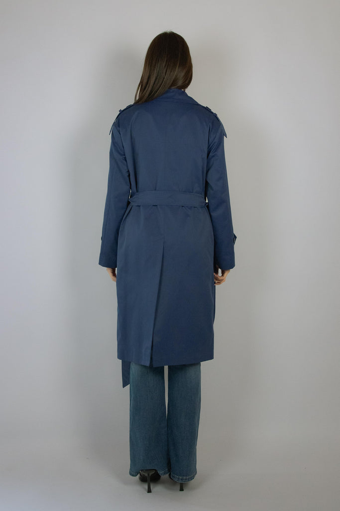 Trench lungo blu SG01 BLU DENIM EGG FAMILY 