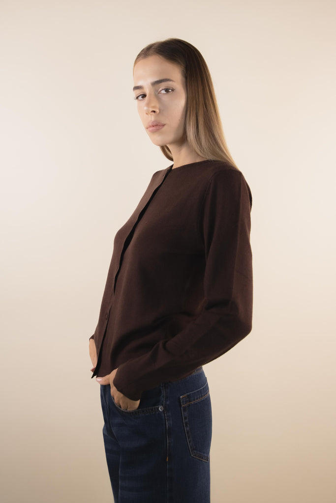 Maglia con bottoncini cacao PK20025 CACAO EGG FAMILY 