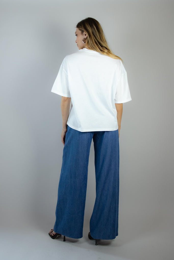 T-shirt bianca con stampa Irresistible IRRESISTIBILE BIANCO EGG FAMILY 