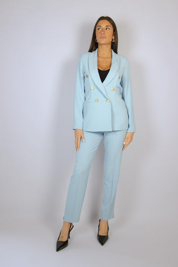 Pantalone a sigaretta celeste chiaro 121/24 AZZURRO EGG FAMILY 