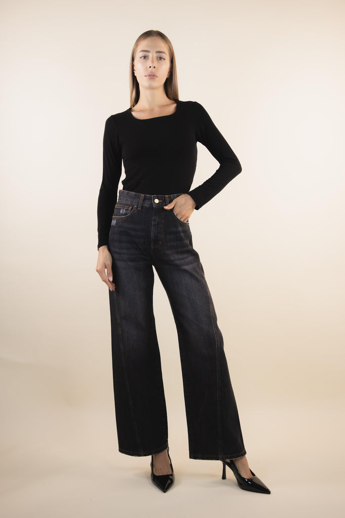 Jeans REBEL REBEL DENIM NERO EGG FAMILY 