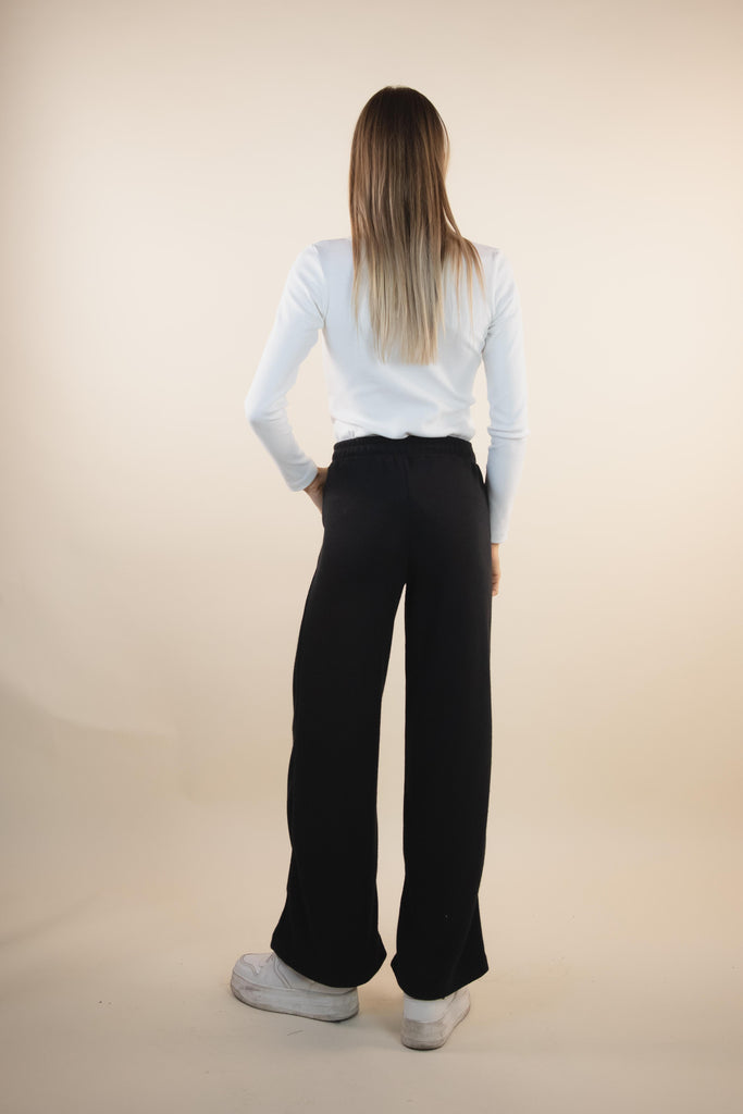 Pantalone comodo lungo nero W1LISI 23 NERO EGG FAMILY 