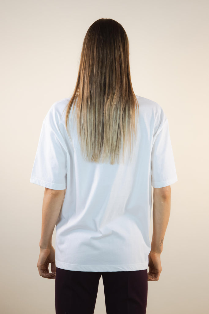 T-shirt bianca Santa Subito RK1875 SANTA SUBITO PANNA EGG FAMILY 