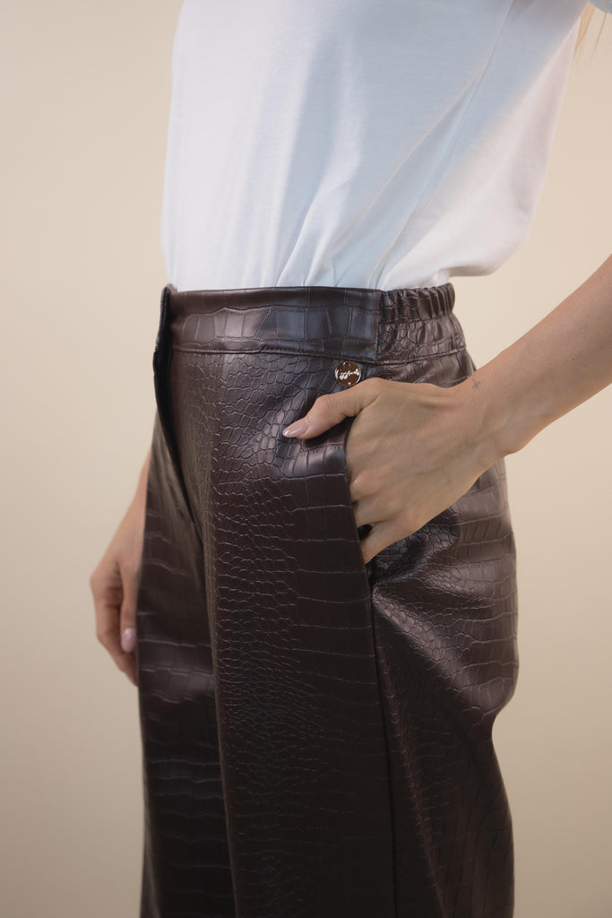 Pantalone ecopelle moro H101/36 MORO EGG FAMILY 